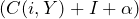 (C(i,Y)+I+\alpha)