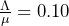 \frac{\Lambda}{\mu}=0.10